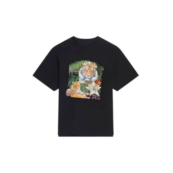 

t-shirts brushed cotton poly t shirts mens womens letter animal print round neck double sided sleeve black comfort, White;black
