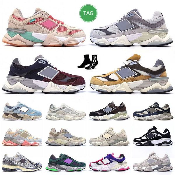 

authentic 9060 rain cloud grey running shoes for mens womens new babe shower blue workwear sea salt brown navy bodega burgundy pink outd fcm, Black