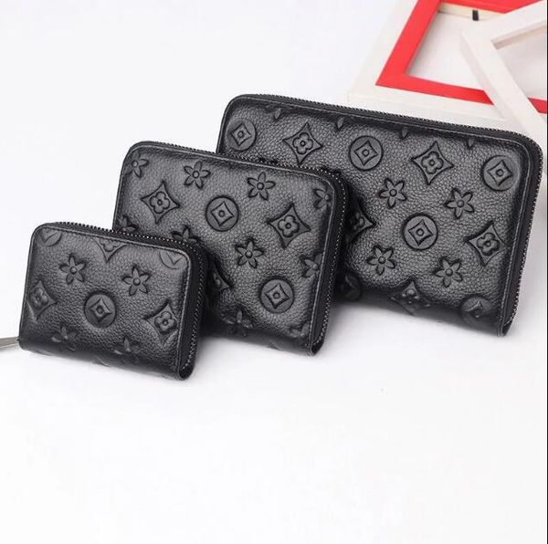 

designer fashion women wallet genuine leather single long zipper wallets louiseity womens viutonity ladies long purse with box card 60017 wi, Red;black