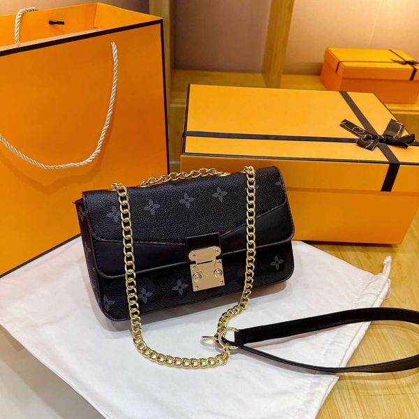 

luxury designer marceaus bags totes womens handbag envelope purse flap bag monograms leather canvas shoulder s-lock gold chain bags m46126 m