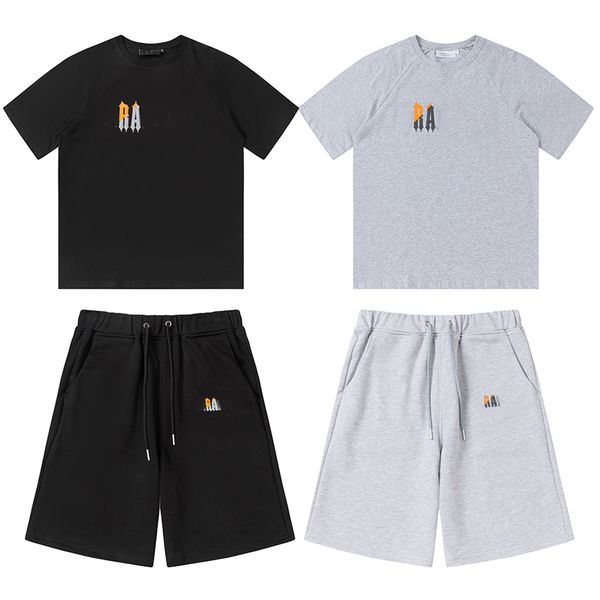 

designer fashion trapstar tracksuit womens and men tracksuit short sleeve and crew neck tracksuits classic sweatsuit, Gray