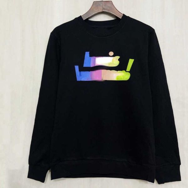 

luxury brand designer sweater men women sweatshirt digital print long sleeve t shirt pullover hoodie crew neck oversize sweaters casual shir, Black
