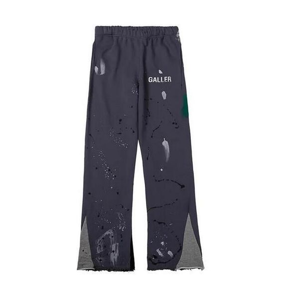 

men's pants 2023 galleryse depts mens womens sweatpants galleryes dept speckled letter print mans couple loose versatile casual straigh, Black