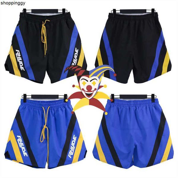 

shorts patchwork rhude waterproof windproof inside mesh breeches, White;black