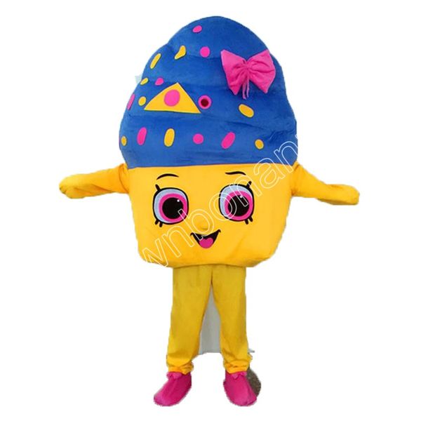 

cupcake mascot costumes cartoon character outfit suit xmas outdoor party outfit size promotional advertising clothings, Red;yellow