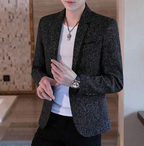 

men's suits blazers style men's jacket spring autumn casual slim solid color cotton blend suit coat male abd916 230322, White;black