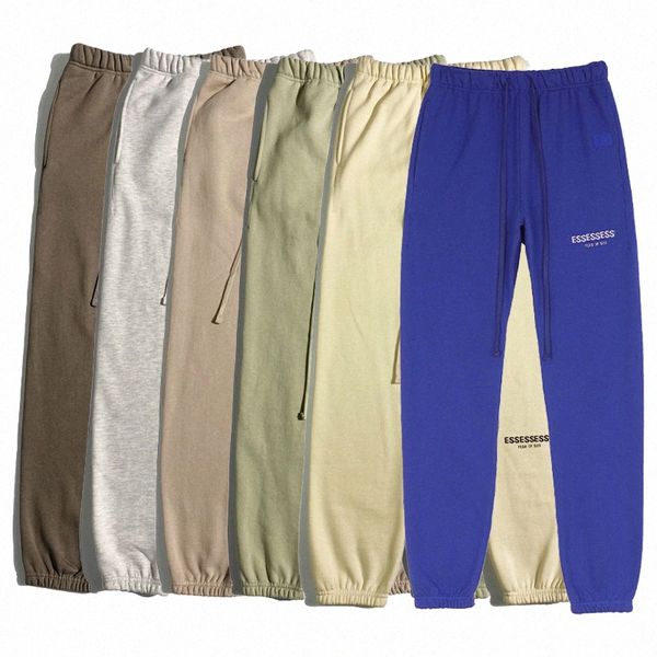 

mens pants designer track pant bundle foot trousers ess trouser womens pant 2023ss reflective jogger sweatpants solid color casual joggers c, Black;brown