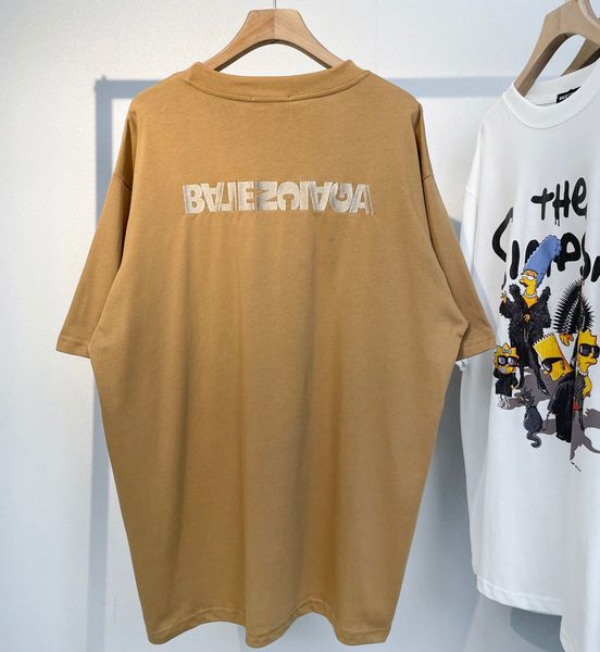 

men's plus tees & polos round t-shirt plus size neck embroidered and printed polar style summer wear with street pure cotton 446tde, Black;brown