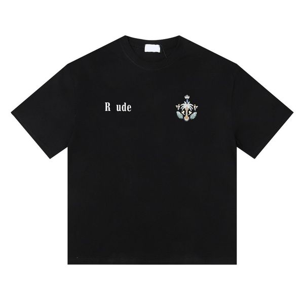 

men's plus tees & polos round t-shirt plus size neck embroidered and printed polar style summer wear with street pure cotton sd8gtd, Black;brown