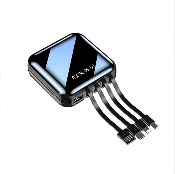 

20000mah mini power bank built in cable portable charger powerbank for iphone 13 12 pro samsung s22 s21 huawei xiaomi powerbank wholesale dh