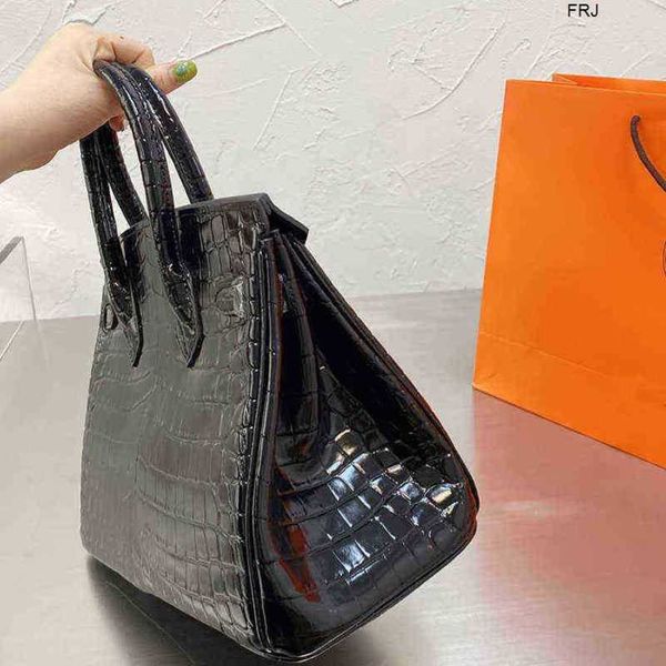 

designer bags birkin handbags fashion women bag full leather tote large capacity lady stripes travel shoulder have logo frj