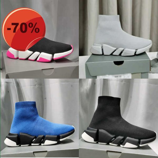 

men 2023 women triple s new knit socks shoes mesh speed 2.0 designer sneaker high race runners trainer casual running thick sole trainers