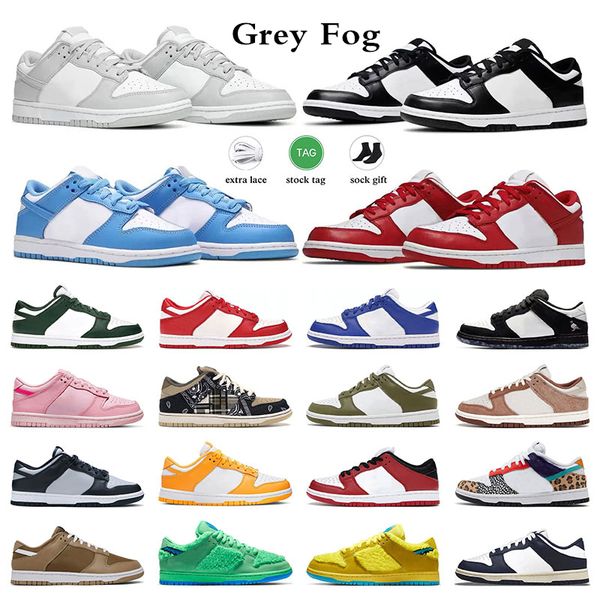 

2023 shoes for men women flat sneakers low panda white black grey fog unc syracuse chlorophyll strangelove triple pink mens sports trainers