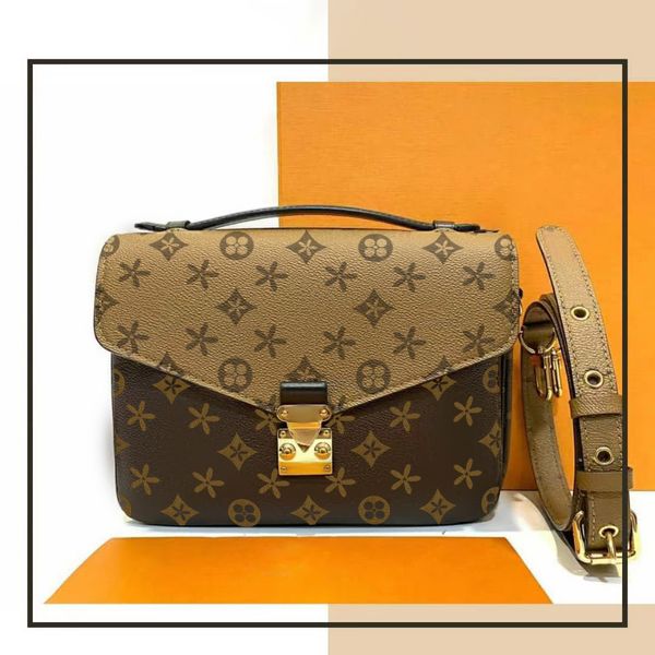 

evening bags m44875 pochette metis luxury designer womens mens embossed bag clutch shoulder purse handbags genuine leather crossbody tote cl