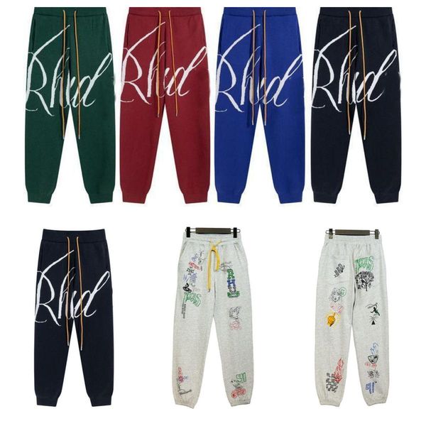 

2023 spring summer new arrive sweatpants track pants for men hiking cloth fashion luxurys running brand rhudes, Black