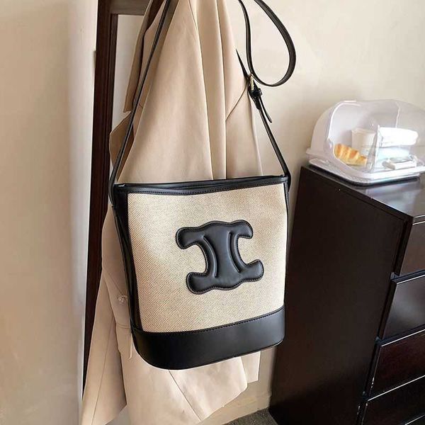 

designer bags cellies canvas bag women's capacity fashion checkerboard shoulder premium feel autumn and winter bucket