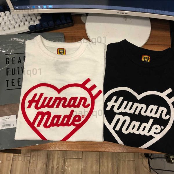 

men's t-shirts girls dont cry human made t shirt flocking slub cotton short sleeve 22fw new men women 1 1 t-shirt human made tee t23032, White;black