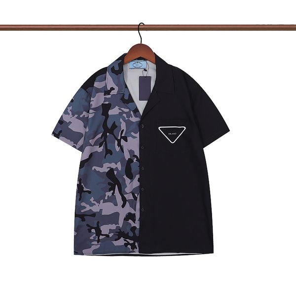 

men's shirts designer shirts spring summer turn down short sleeved single breasted blouse for men, White;black