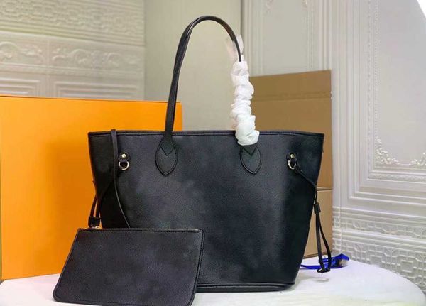 

cosmetic bags cases fashion classic bags all-match genuine leather letter medium tote vintage messenger women handbags embossing shoulder ba