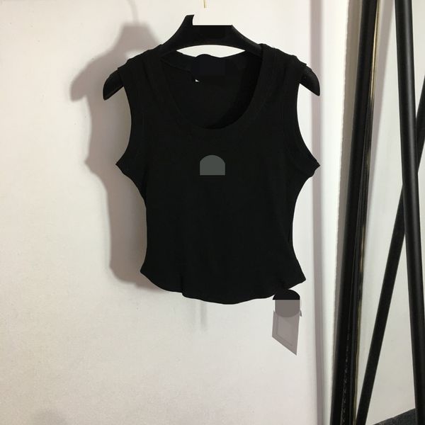 

312 2023 spring brand same style sweater sleeveless black white crew neck pullover fashion womens clothes womens meiyi1466, White;black