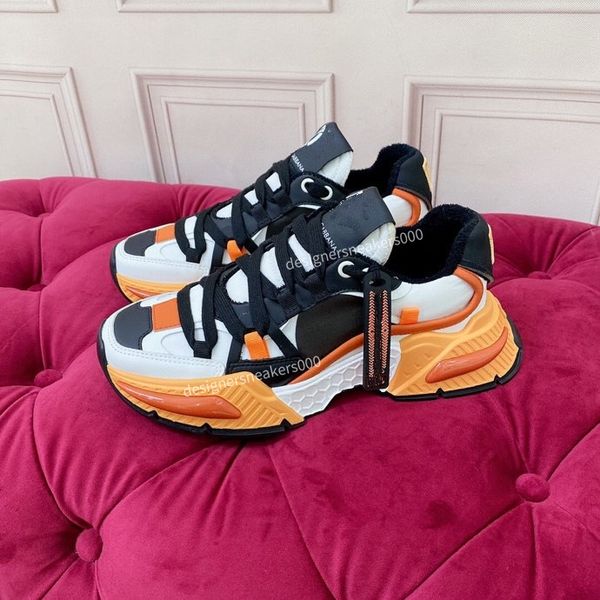 

fashion brand soft calf leather sneakers shoes white black rubber platform sole men women