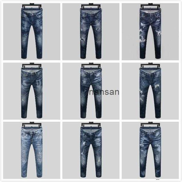 

broken d2 dsq skinny dsquare jeans mens denim jeans denim version black ripped pants h3 italy style bike motorcycle rock revival 9os2, Blue
