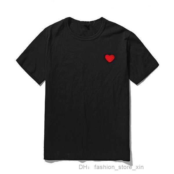 

cdgs men's t-shirts play mens designer embroidery red heart commes des casual women s badge quanlity ts cotton short sleeve summer loos, White;black