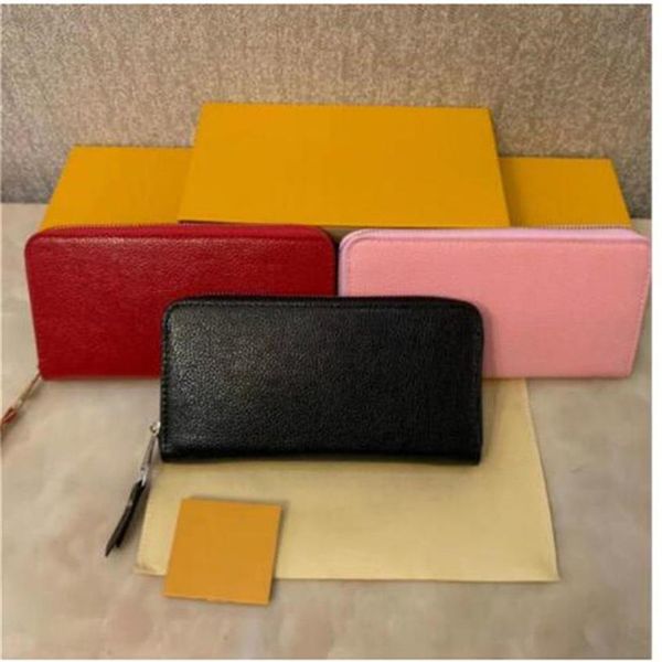 

2022 whole big bottoms lady long wallet multicolor designer coin purse card holder original women287o, Red;black