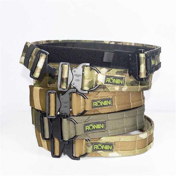 

tactical ronin belt 5cm molle suit lnternal and external mc rg ranger quick release men's belts3379 qq, Black;green