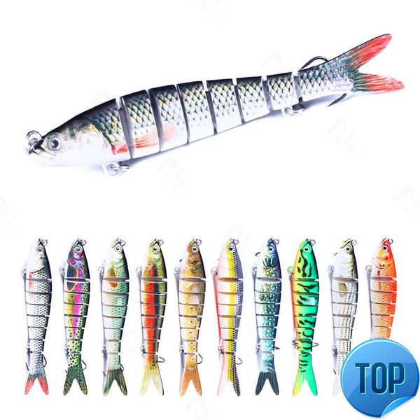 

1 pcs 27g13.7cm sinking wobblers pike fishing lure hard 6-segments jointed bait artificial lure crank bait fishing swimfish bait