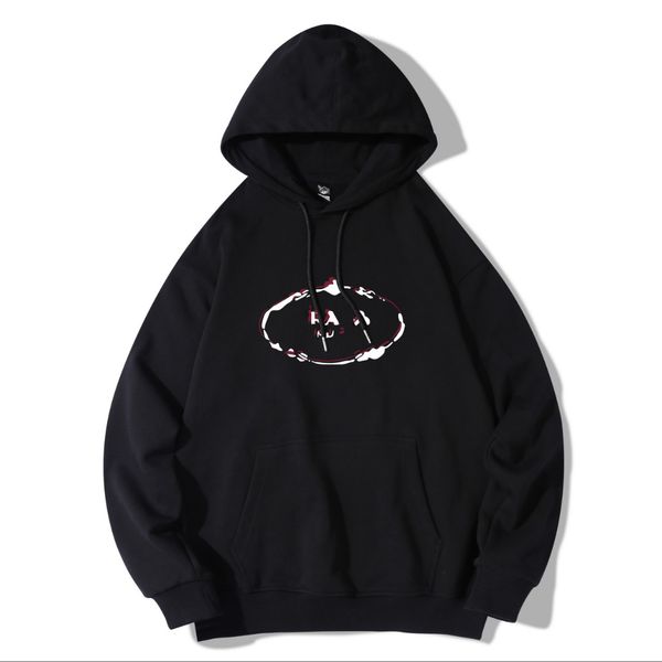 

designer men's hoodies printing mens hip hop loose fit sweatshirts for men high street clothing, Black
