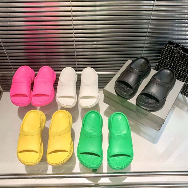 

luxury designer slippers men's women's sandals platform booster shoes hole shoes sliding slippers fashion loafers flip-flops, Black