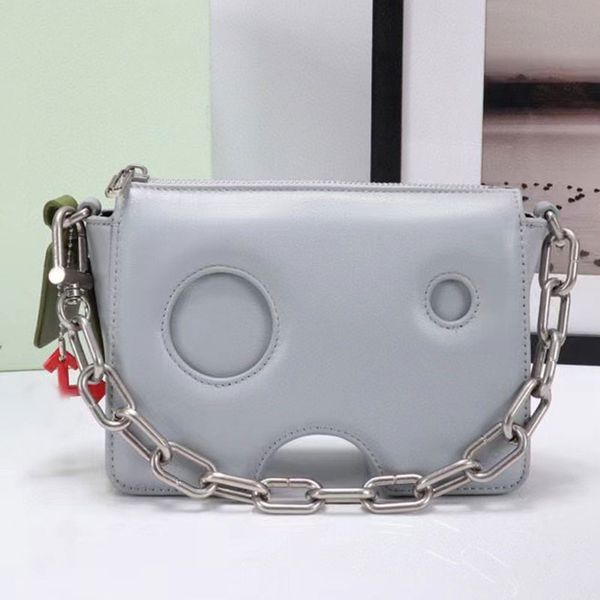 

luxurys handbags womens tote bag designer bag pouch in white with meteor holes chain golden handle zip closure woman handbag crossbody bag m