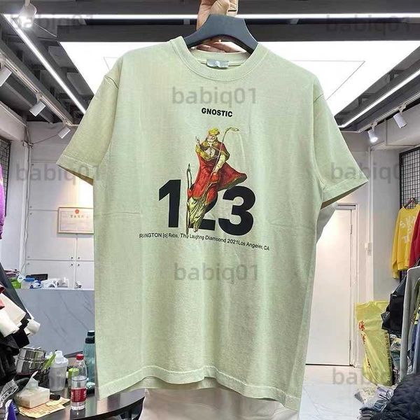 

men's t-shirts digital character print heavy weight wash loose round-necked short-sleeved t-shirt man t230321, White;black