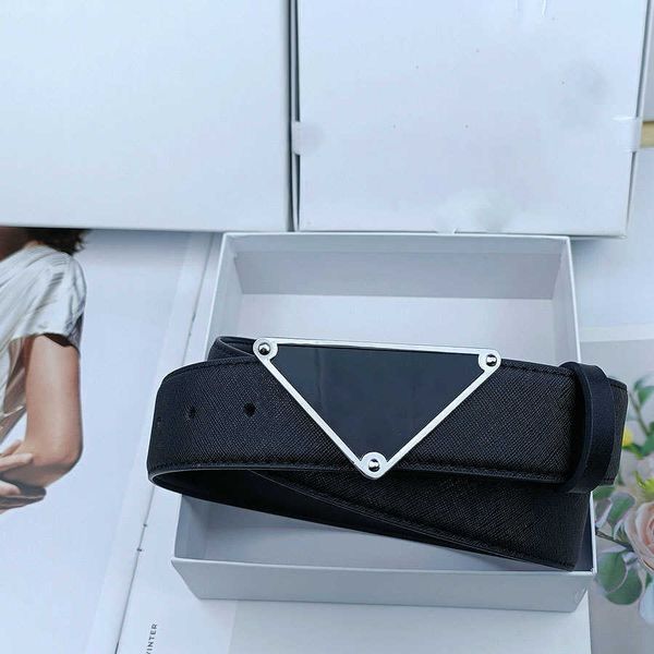 

fashion designer belt women men luxury casual letter triangular buckle belts lychee pattern cow leather belt formal jeans dress waistband wi, Black;brown