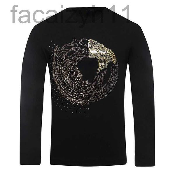

designer sweatshirt medusa embroidery drill pullover men women fashion sweater round neck long sleeved tshirt j3y3, Black