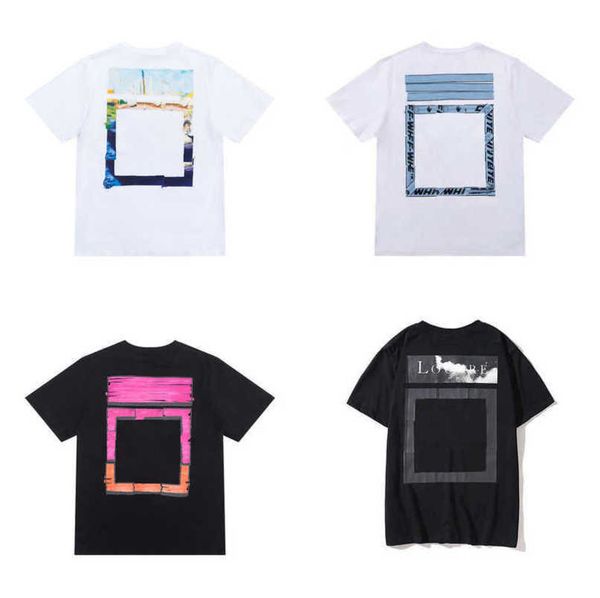 

luxury designer offs men's t shirt brand t-shirts back arrow x letters print women t-shirt casual cotton tees hip hop short sleeve cou, White;black