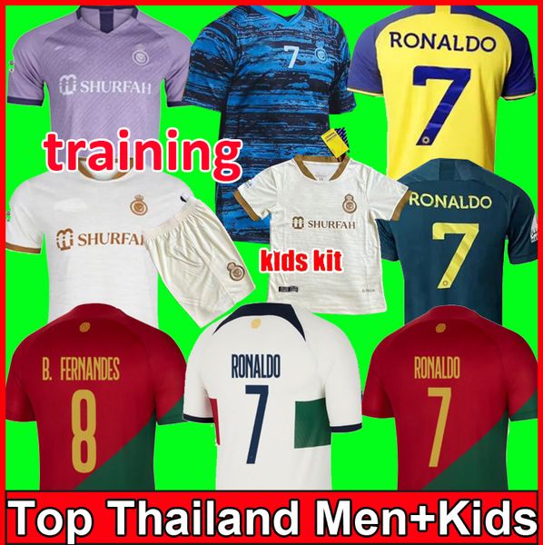 

22 23 al nassr fc soccer jerseys ronaldo training home away third cr7 gonzalo martinez talisca ghislain konan vincent portuguese football sh, Black;yellow