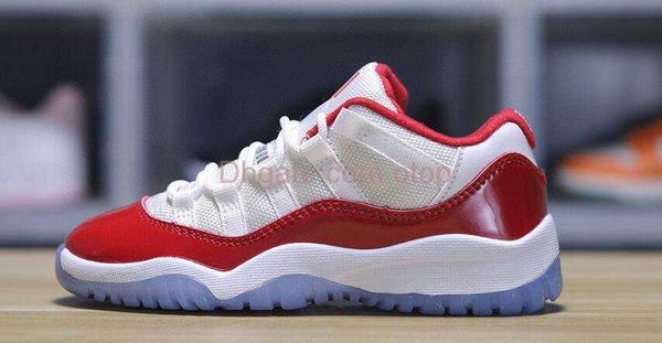

kids 2023 low flex cherry td white shoes ps 11s white varsity red-black toddler basketball shoes boys girls youth space sports sneakers size
