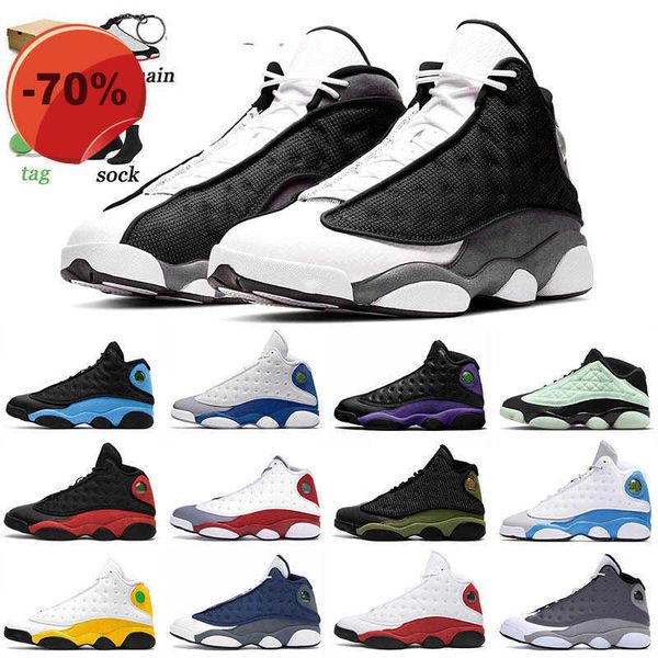 

box with j13 jumpman basketball shoes 13 black flint navy french blue 13s del sol red reverse bred court purple hyper royal trainers black
