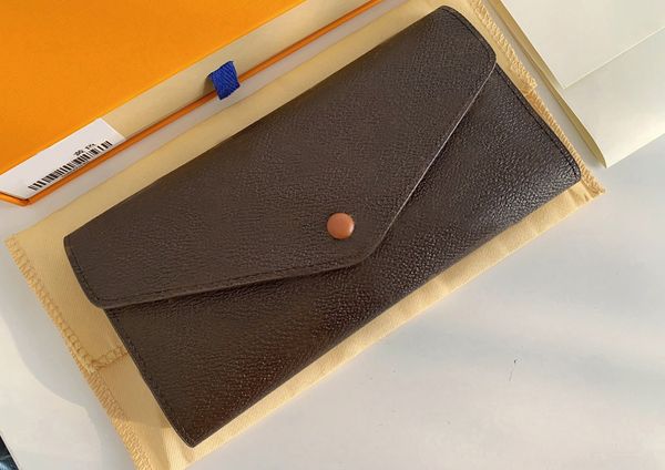 

2023 luxury brand fashion designer wallets luxury josephine purses mens womens monograms envelope long card holder ladies slim money clutch, Black