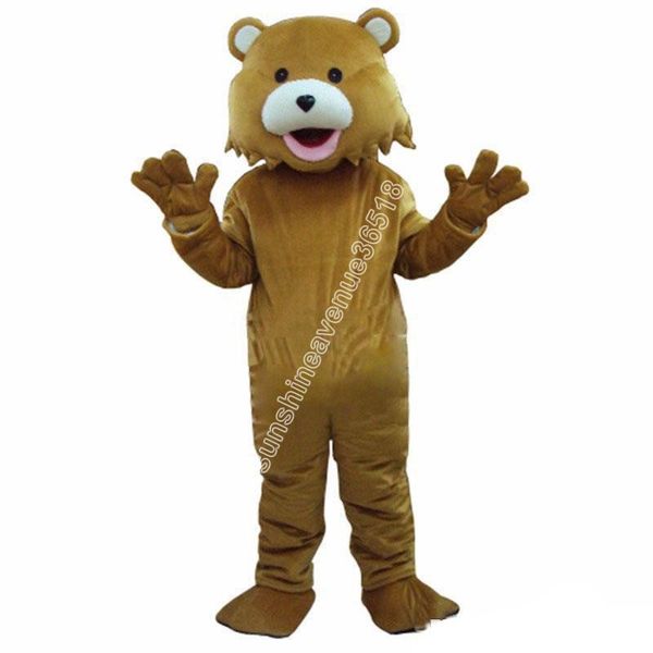 

new brown bear mascot costume cartoon anime theme character carnival adults size christmas birthday party outdoor outfit suit, Red;yellow