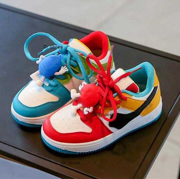 

kids fashion board shoes child casual sneaker rubber sole soft leather lace-up trainers children sports footwear, Black;white