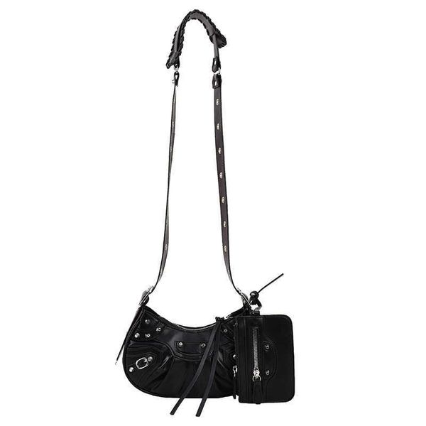 

purses rivet heavy industry pleated dumpling bag new personality fashion one shoulder underarm crossbody