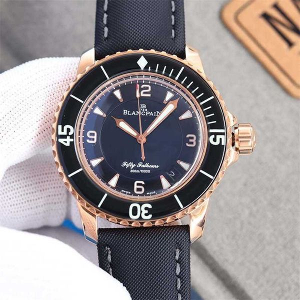 

automatic watch baopo blancpain series men's ceramic mechanical watches titanium with light beauty luxury and noble temperament men&#03, Slivery;golden