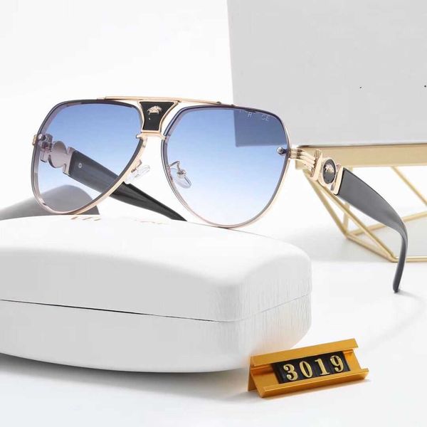 

designer versage mens womens vercace sunglasses fan fashion big frame street p for men and women couples driving tide blue, White;black