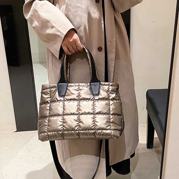 

popular women's bag autumn and winter soft face sofa bag embroidered thread checker handheld large capacity one shoulder