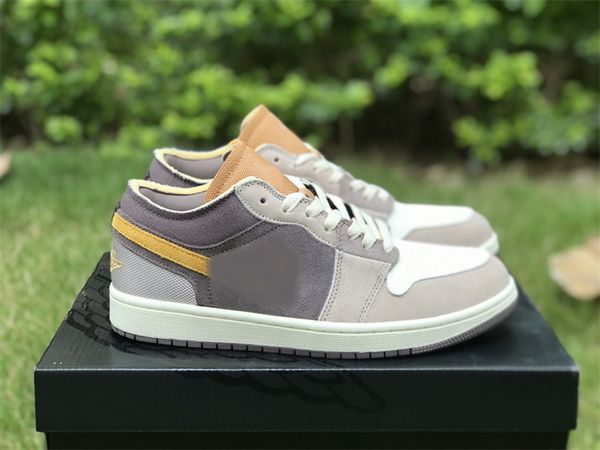 

basketball shoes mens trainers womens sports sneakers inside out se craft taupe haze mint foam 1 low 1s with box, Red;white