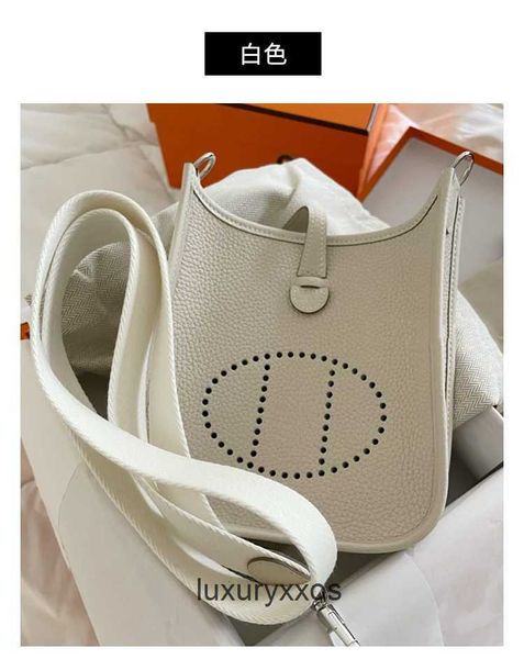 

bag litchi bags 2023 evelynes tote women's hollowed out bucket head layer cow leather one shoulder cross mobile evelyn f2k2