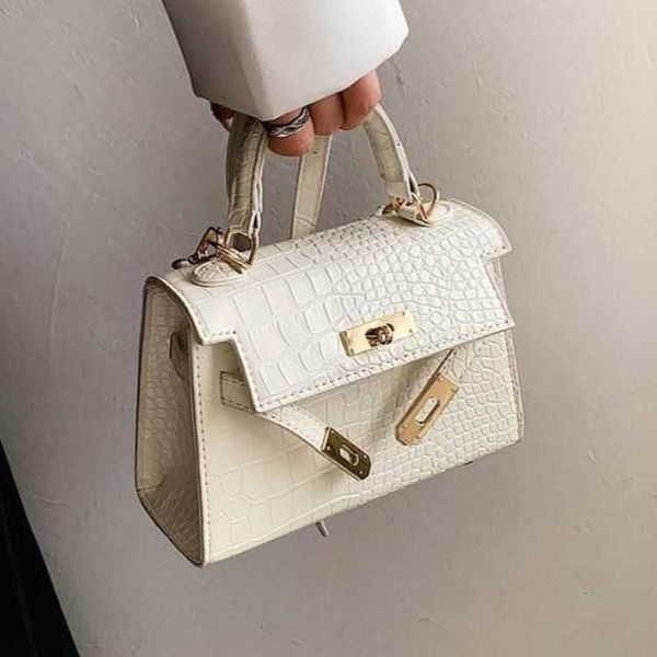 

designer bag kelies hand women's new crocodile pattern high texture ins messenger